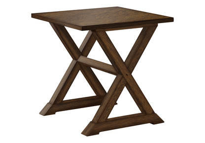 Accent End Table, Square, Transitional - Walnut