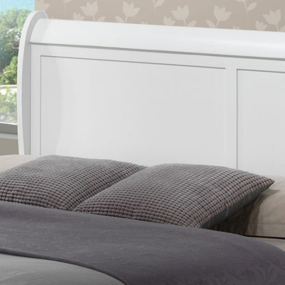 Queen Bed Sleigh Design- White
