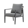 Modern Aluminum Lounge Chair With Rope Accents And Cushions For Indoor And Outdoor Spaces - Gray