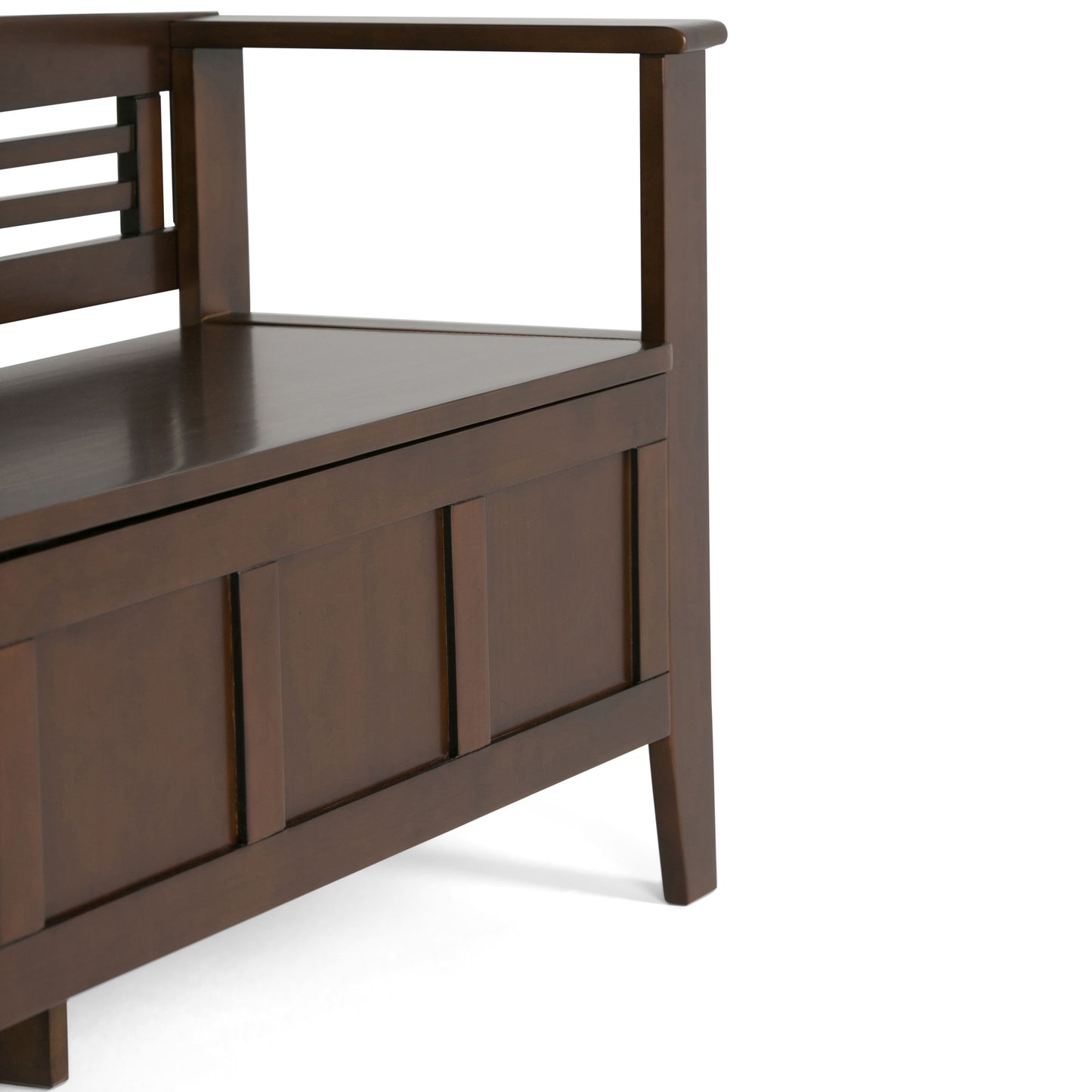 Adams - Entryway Storage Bench - Rustic Medium Brown