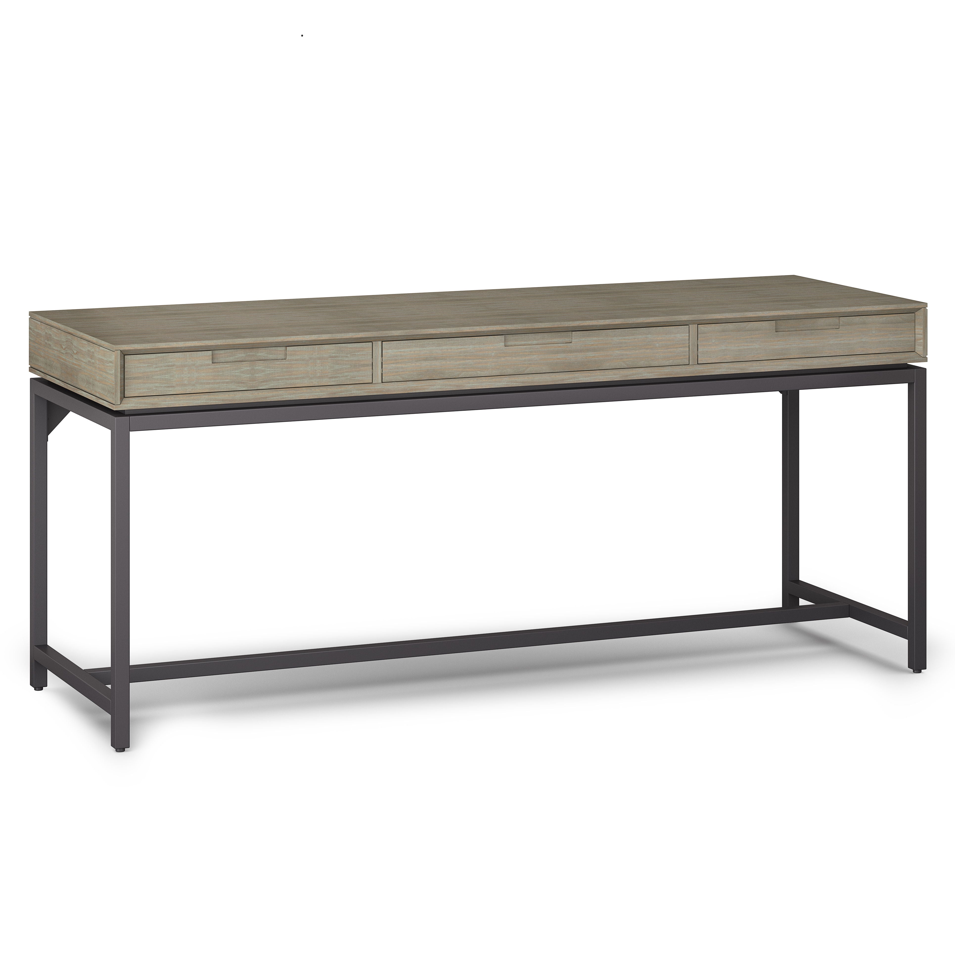 Banting - Mid Century Wide Desk - Distressed Gray