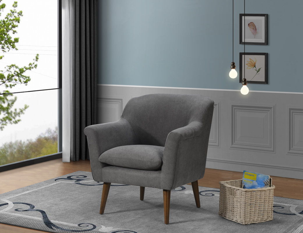 Shelby - Woven Fabric Oversized Armchair - Gray
