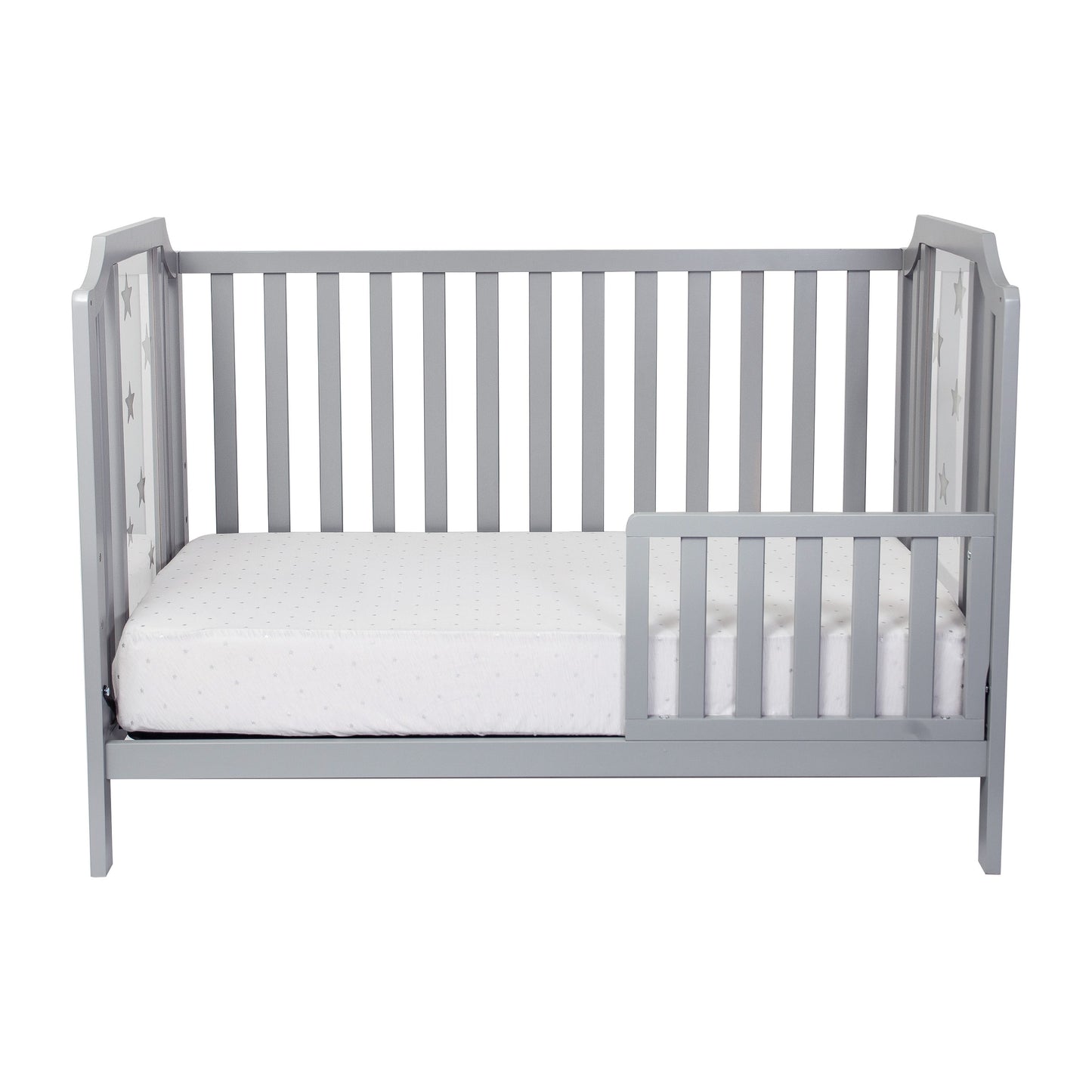 Celeste - 3 In 1 Convertible Island Crib - Light Gray