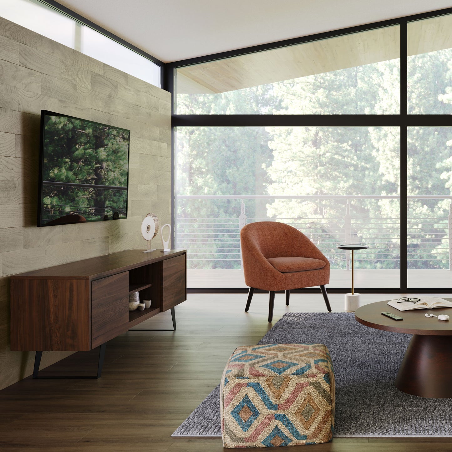 Lowry - TV Media Stand - Walnut