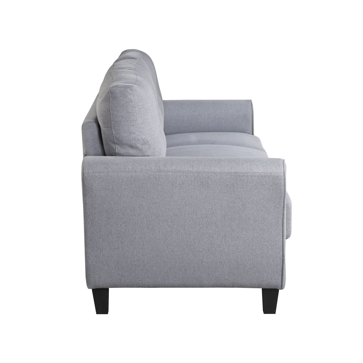 Modern Living Room Sofa Set Linen Upholstered Couch Furniture For Home Or Office - Light Gray / Blue