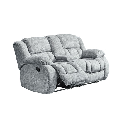 Stonic - Console Reclining Loveseat - Gray