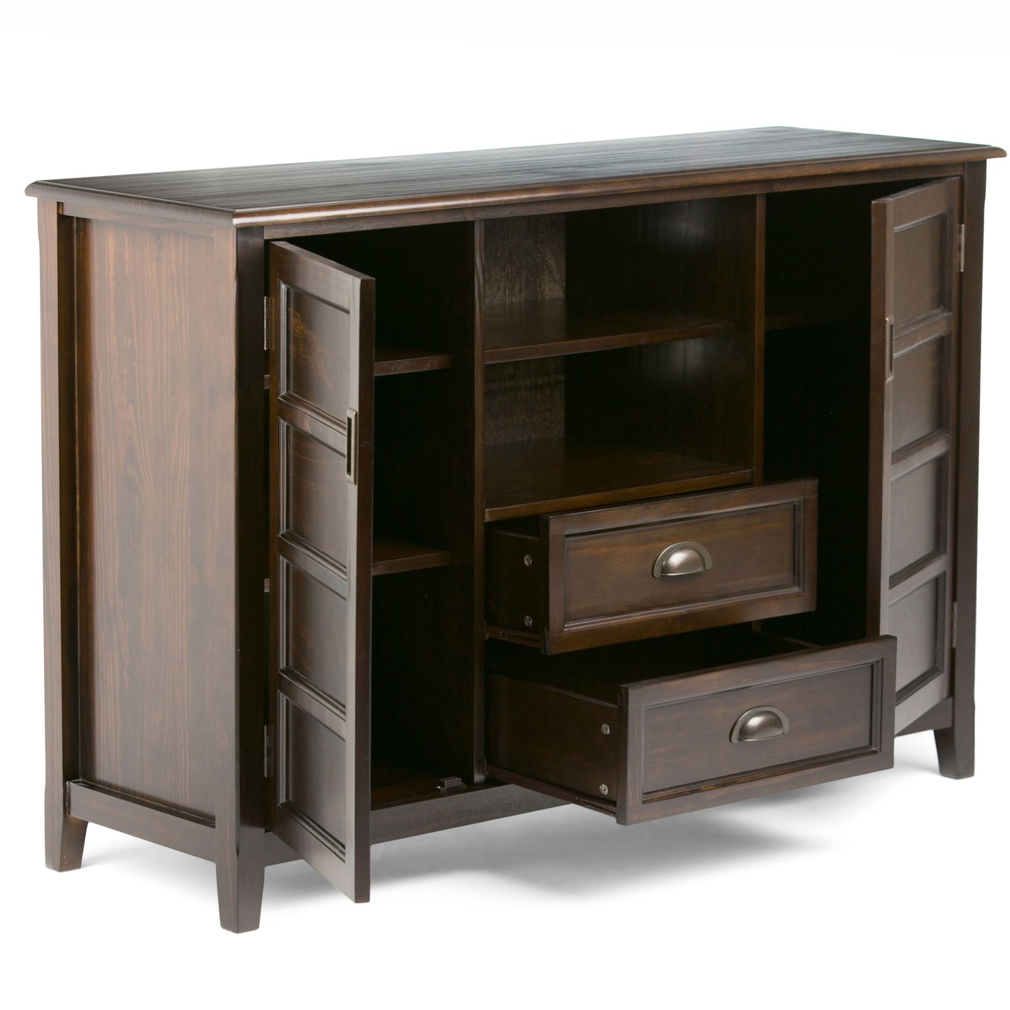 Burlington - Tall TV Media Stand - Mahogany Brown