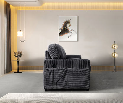 Stationary Loveseat - Gray