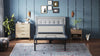 Bt6500 - California King Adjustable Bed Base With Head / Foot Tilt And Lumbar Position Adjustment - Blue / Gray