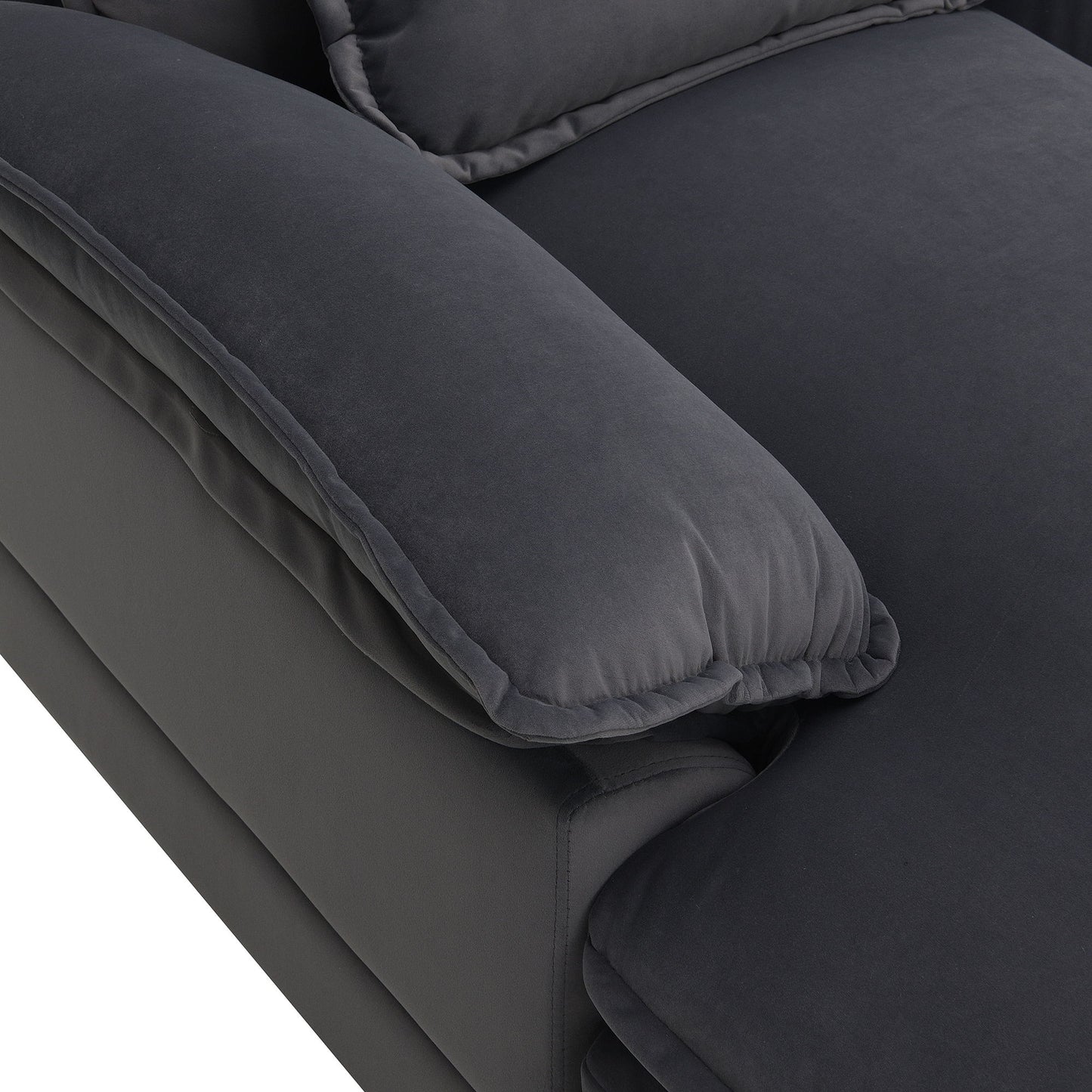 Modern U-Shaped Sectional Sofa With Waist Pillows, 6 Seat Upholstered Symmetrical Sofa Furniture, Sleeper Sofa Couch With Chaise Lounge - Gray