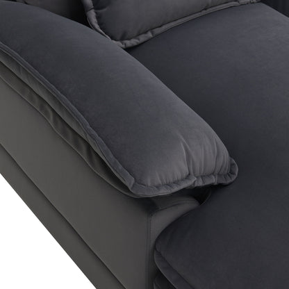 Modern U-Shaped Sectional Sofa With Waist Pillows, 6 Seat Upholstered Symmetrical Sofa Furniture, Sleeper Sofa Couch With Chaise Lounge - Gray