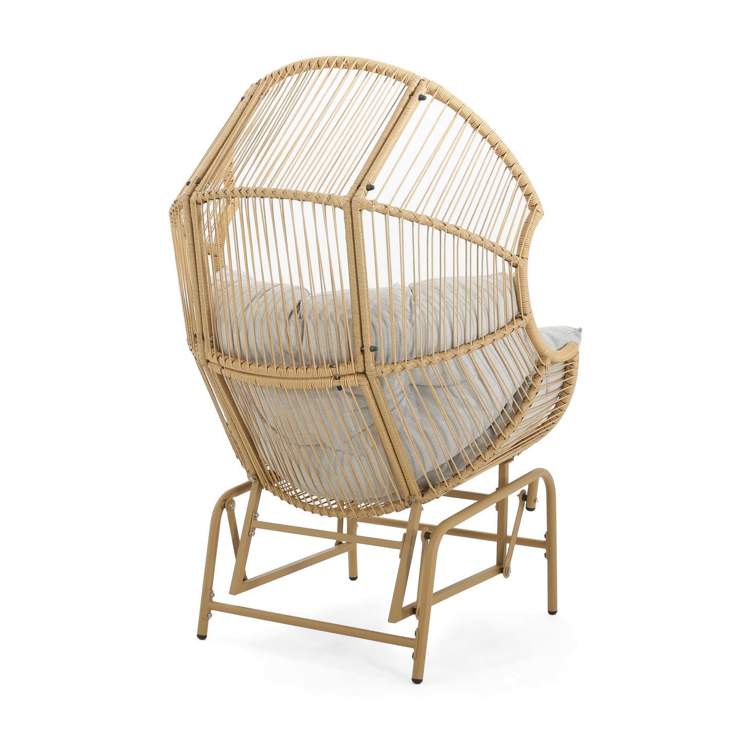 Palos - Outdoor Wicker Glider Chair - Light Brown