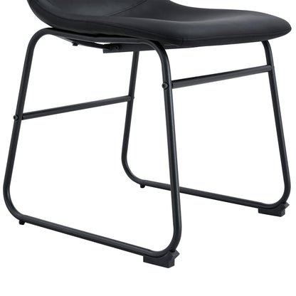 (Set of 4) Classic Chairs, A Stylish Seat Suitable For Modern Minimalist And Industrial Style Environments - Black