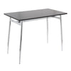 Marcel - Contemporary Counter Table - Chrome / Black