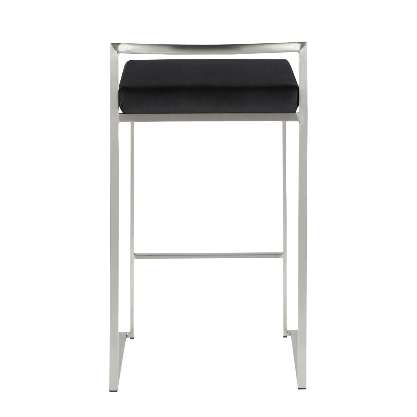 Fuji - Contemporary, Stackable Counter Stool (Set of 2) - Black
