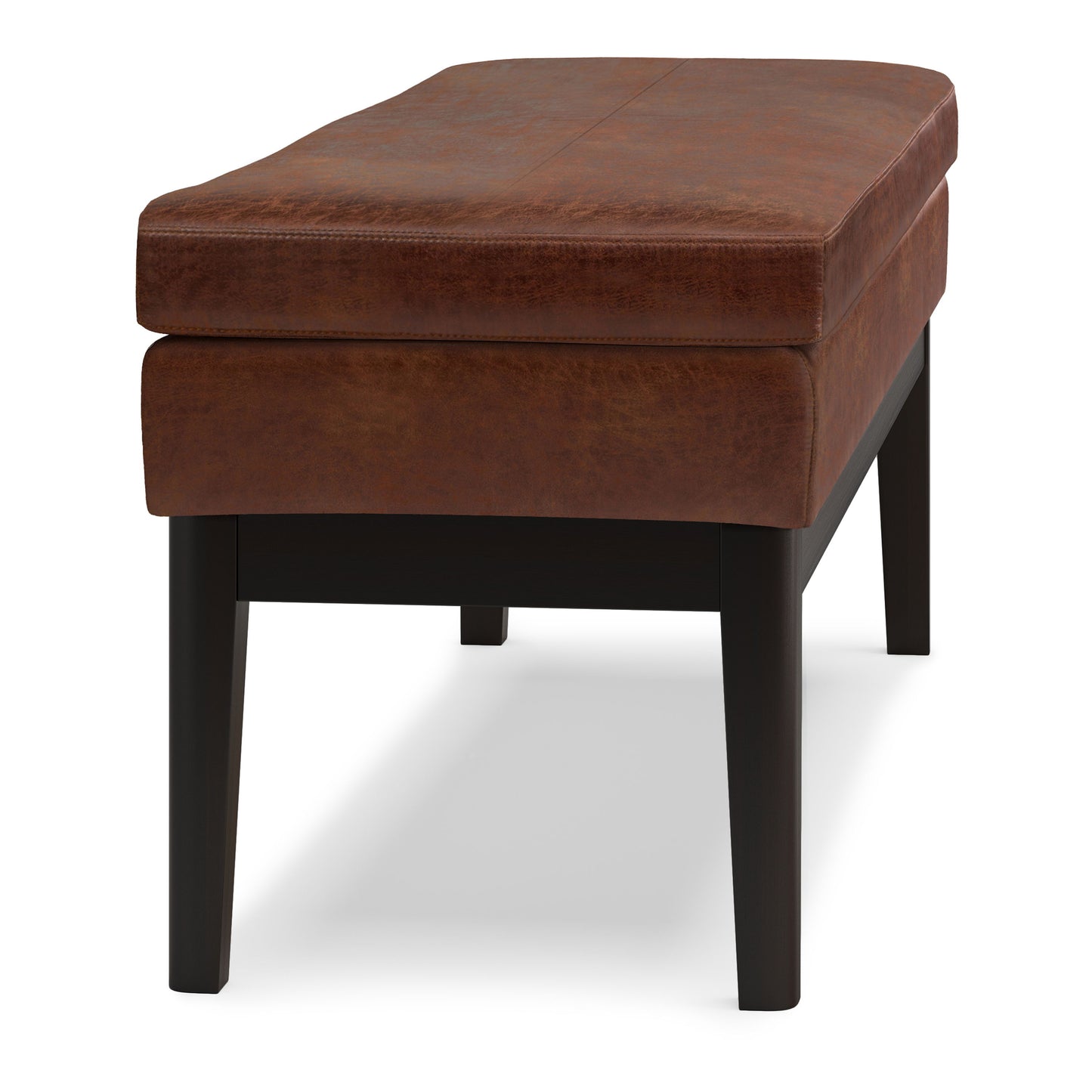 Carlson - Ottoman Bench - Distressed Saddle Brown