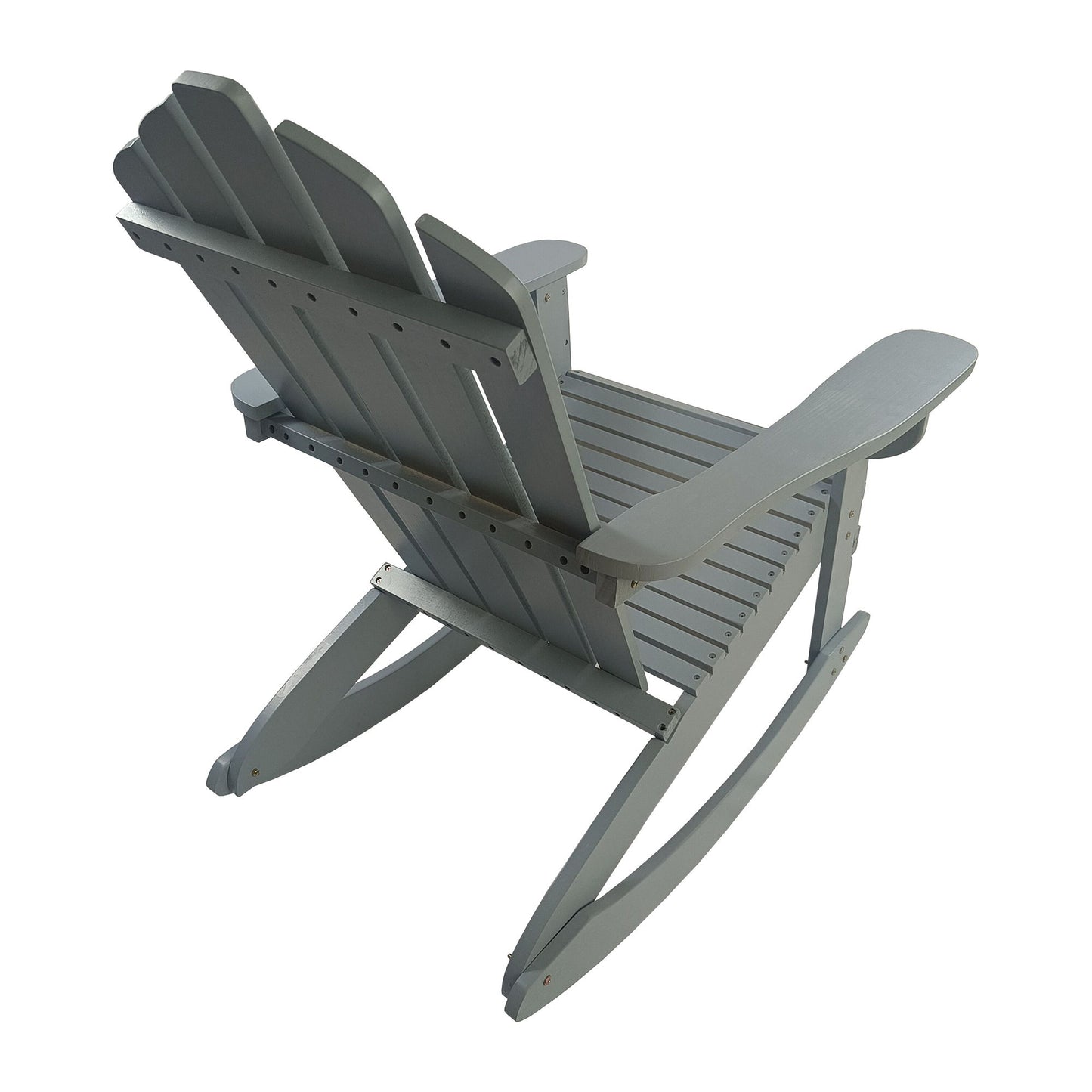 Reclining Outdoor Rocking Adirondack Chair - Walnut