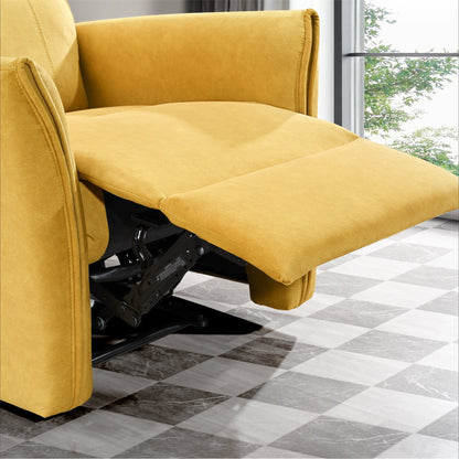 Asheville - Suede Recliner Chair - Dark Yellow