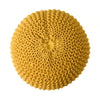 Bordeaux - Knitted Cotton Round Pouf, Versatile Ottoman And Floor Cushion - Yellow