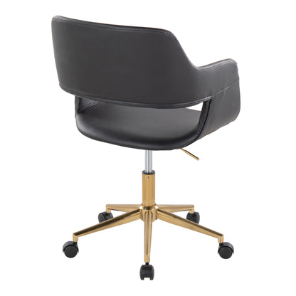 Margarite - Contemporary Task Chair - Gold / Black