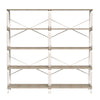 Vintage Industrial Style 5 Tier Large Bookshelf - White