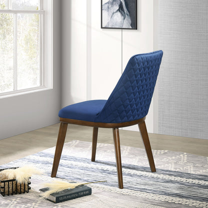 Clove - Dining Chair (Set of 2) - Brown / Navy Blue