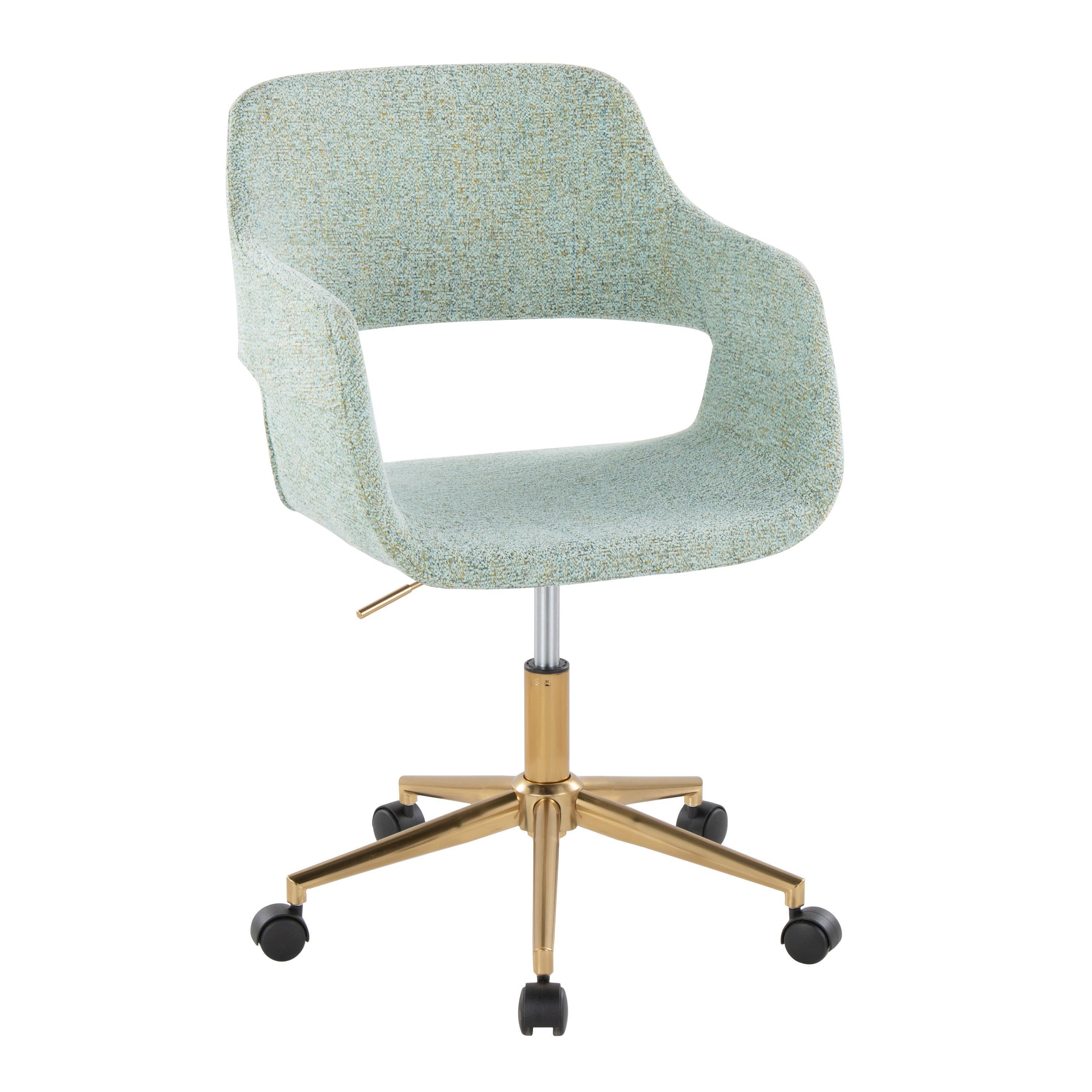 Margarite - Contemporary Task Chair - Gold / Light Green