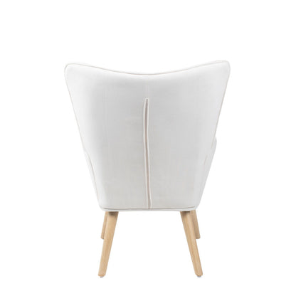Accent Chair With Ottoman, Living Room Chair And Ottoman Set, Comfy Side Armchair For Bedroom, Creative Splicing Cloth Surface - Pink