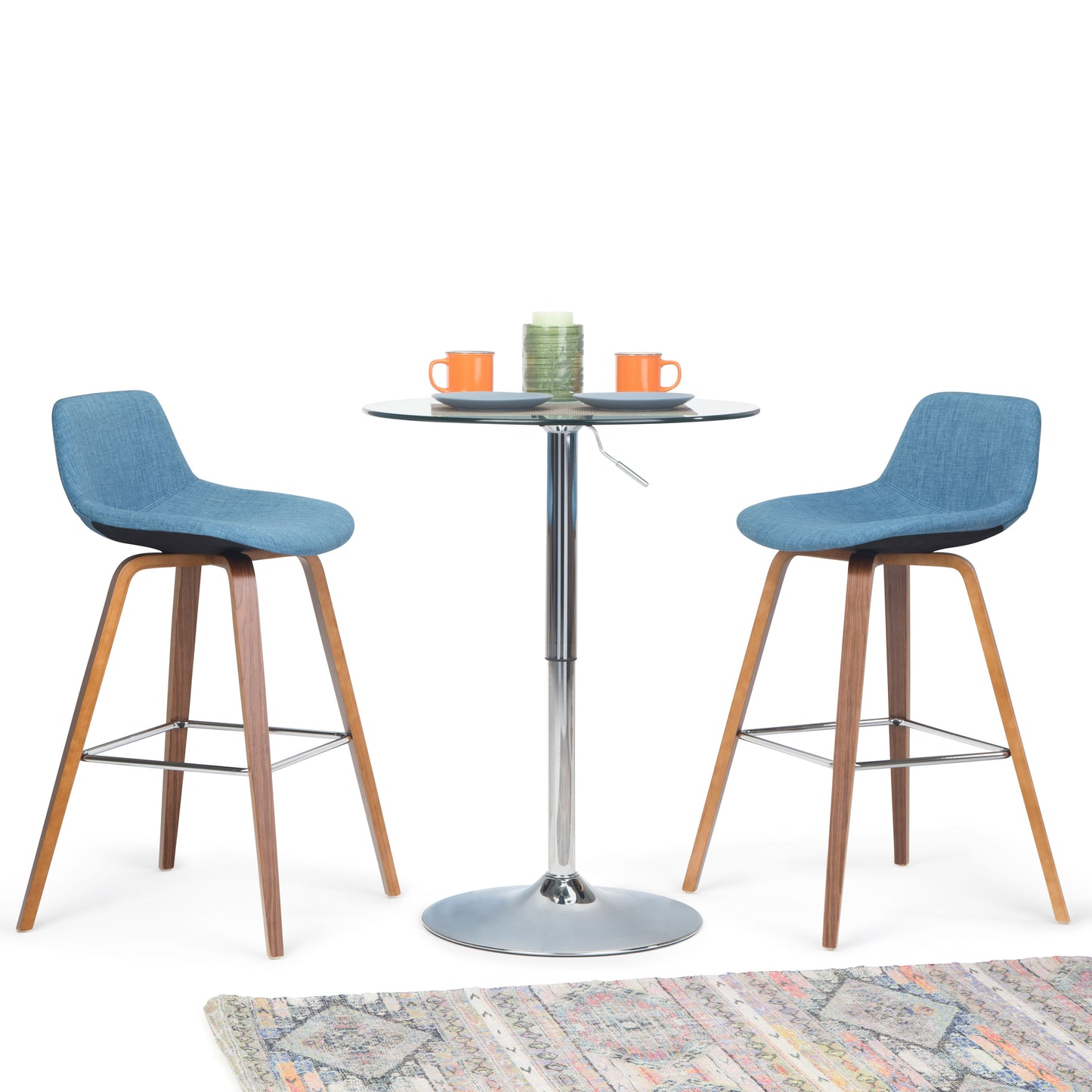 Randolph - Bentwood Counter / Bar Height Stool Multifunctional (Set of 2) - Blue