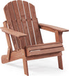 Oversize Outdoor Folding Adirondack Chair, Patio Chair For Garden Backyard Porch Pool Deck Firepit - Coffee