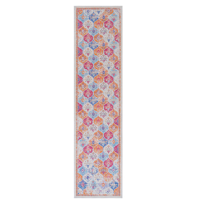 Maval - 2'6'' X 10' Washable Runner Rug - Cream