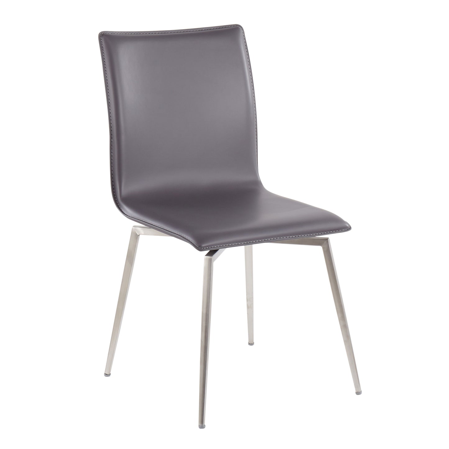 Fuji Mason - Upholstered Swivel Contemporary Dining Set Dining Set, Glass, 5 Piece - Gray