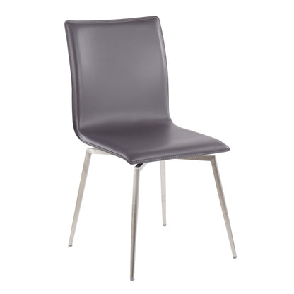 Fuji Mason - Upholstered Swivel Contemporary Dining Set Dining Set, Glass, 5 Piece - Gray