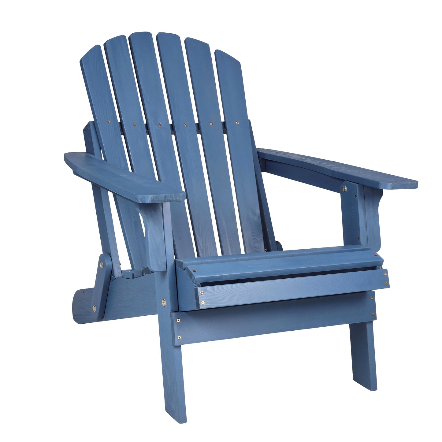 Oversize Outdoor Folding Adirondack Chair, Patio Chair For Garden Backyard Porch Pool Deck Firepit - Blue