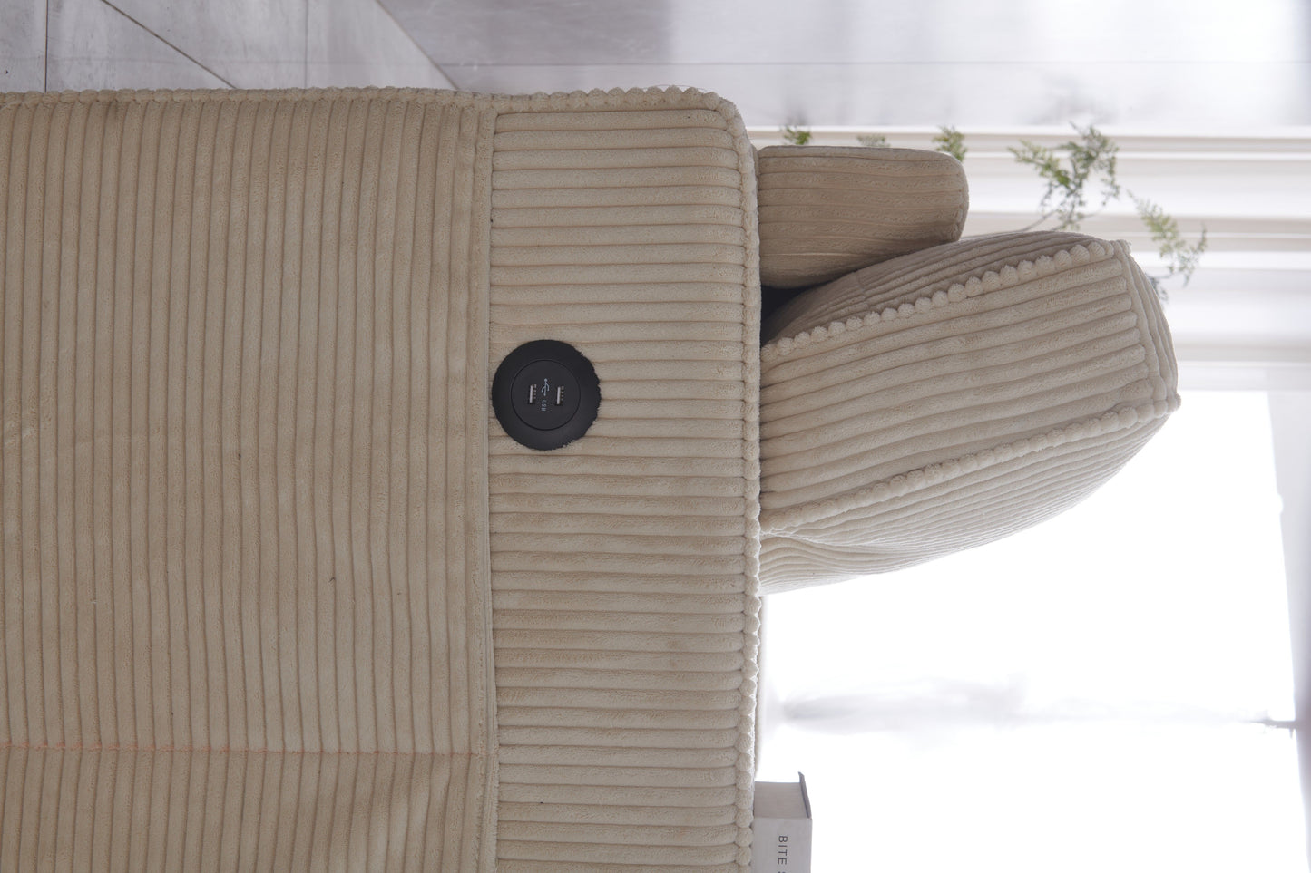 Stationary Loveseat - Cream