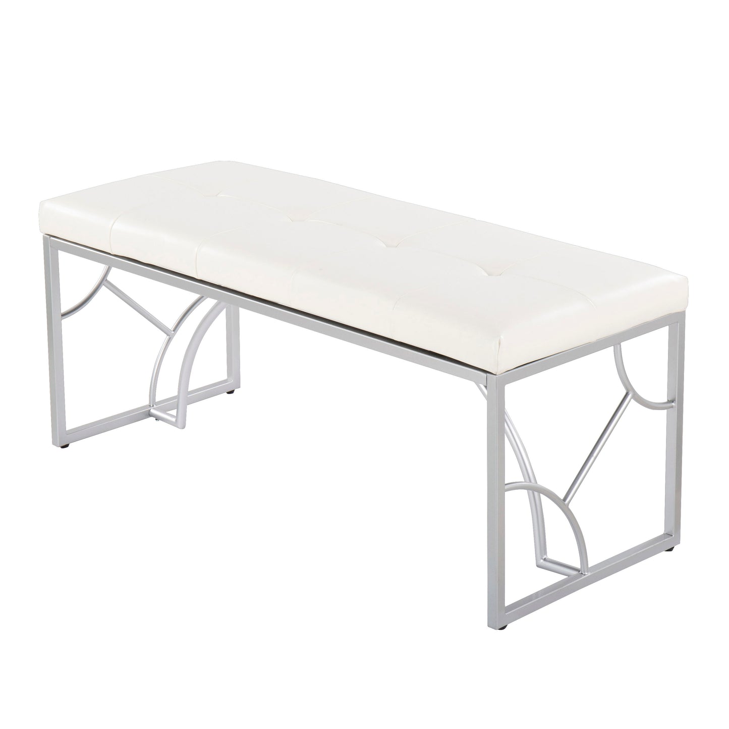 Constellation - Contemporary Bench - Silver / White
