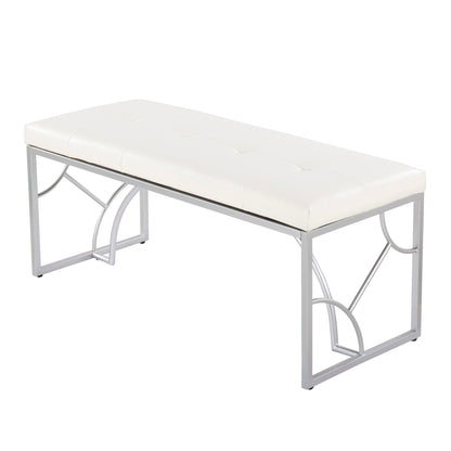 Constellation - Contemporary Bench - Silver / White