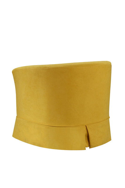 Tucker - Woven Fabric Swivel Barrel Chair - Yellow