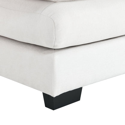 Modern U-Shaped Sectional Sofa With Waist Pillows, 6 Seat Upholstered Symmetrical Sofa Furniture, Sleeper Sofa Couch With Chaise Lounge - White