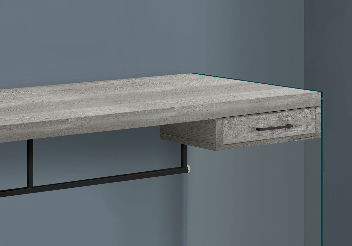 Computer Desk For Home Office, Storage Drawers, Modern - Gray