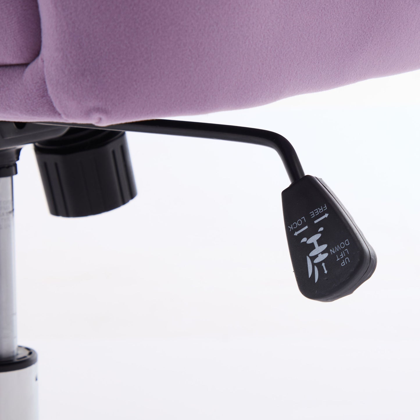 Ergonomic Swivel Office Chair, Comfortable Backrest Seat, Velvet, Adjustable For Home And Bedroom - Lilac