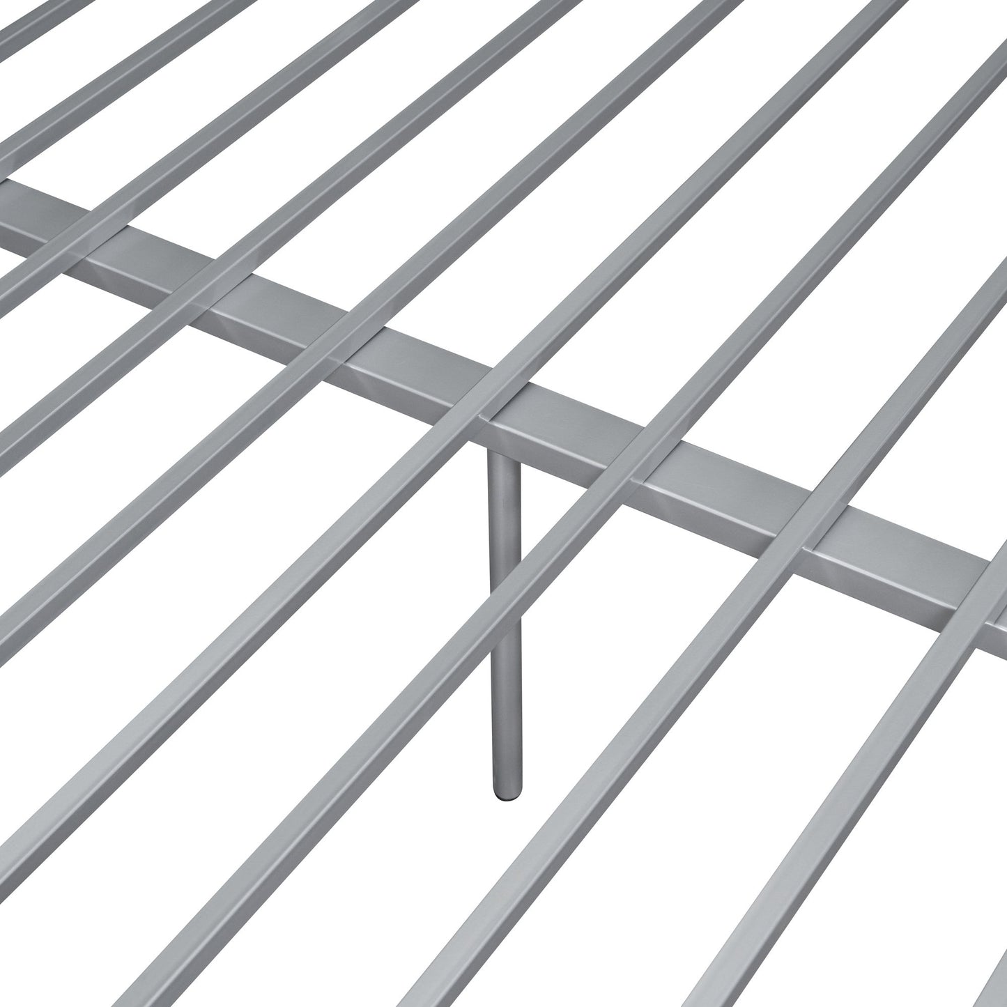 Full Long Over Queen Metal Bunk Bed - Sliver