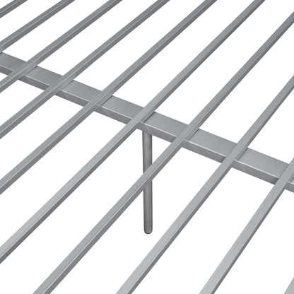 Full Long Over Queen Metal Bunk Bed - Sliver