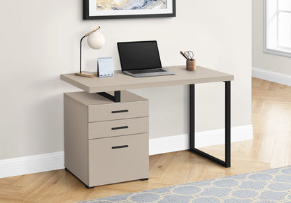 Computer Desk For Home Office, Laptop, Left Right Set - Up, Storage Drawers - Taupe