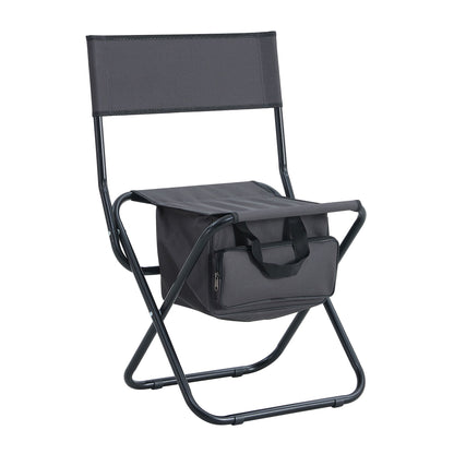 Folding Outdoor Chairs With Storage Bag, Portable Chair For Indoor, Outdoor Camping, Picnics And Fishing (Set of 2) - Gray