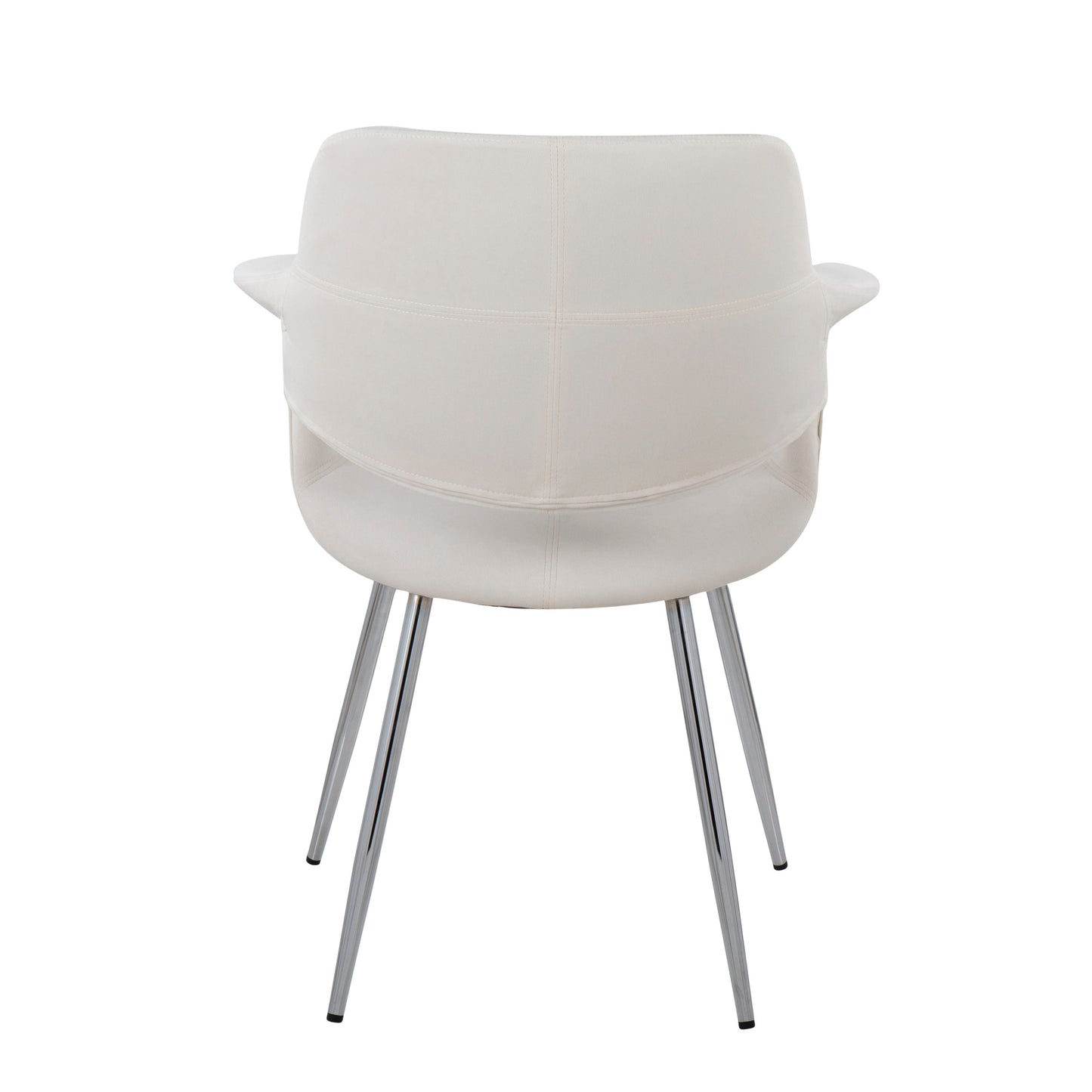 Vintage Flair - Glam / Art Deco Chair (Set of 2) - Chrome / Cream
