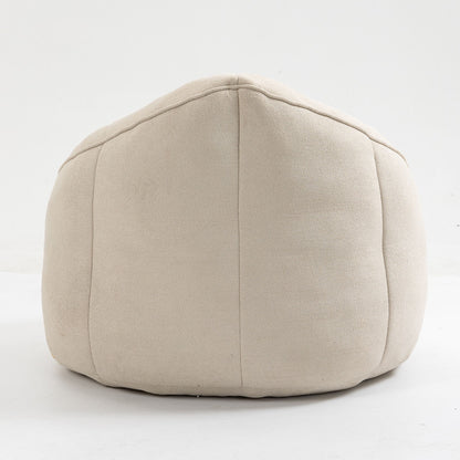 Bedding Bean Bag Sofa Chair High Pressure Foam Bean Bag Chair Adult Material With Padded Foam Padding Compressed Bean Bag With Footrest - Beige