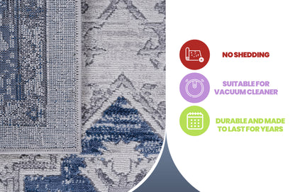 Marfi - 5' X 7' Oriental Area Rug - Silver
