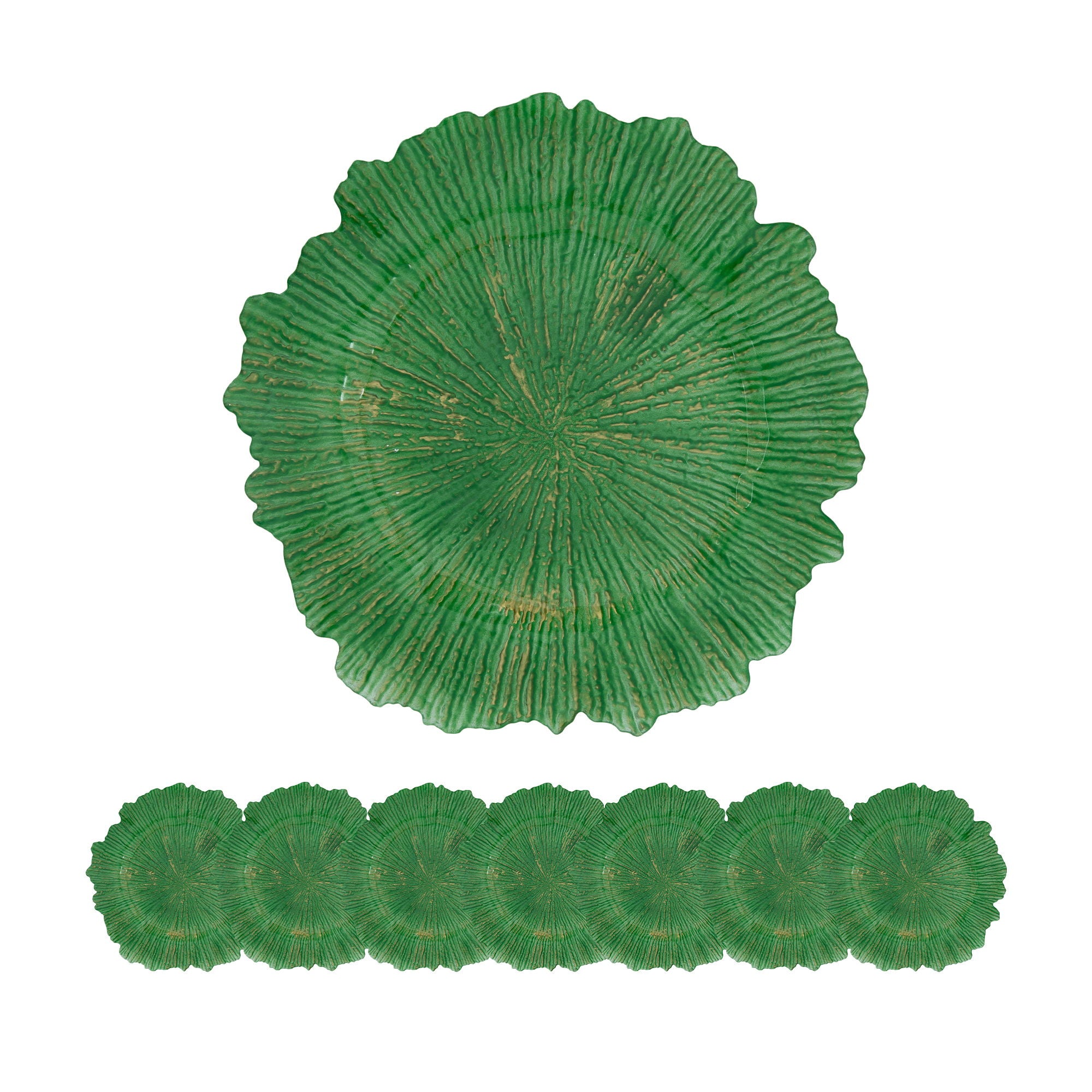 Plastic Charger Plate (Set of 8) - Green