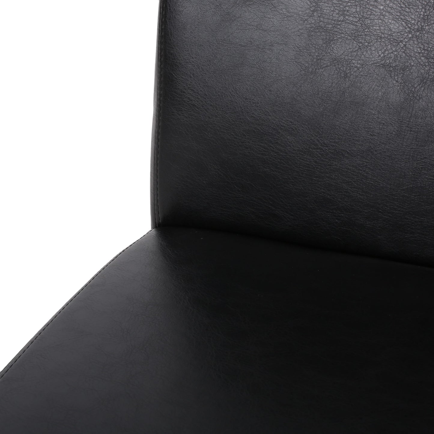 Contemporary Dining Chair (Set of 2) With Rubberwood Legs - Black